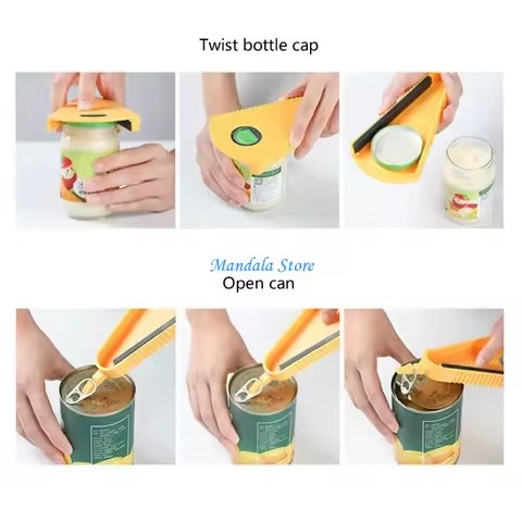 Multi-Functional Ergonomic Jar Opener – Easy Lid Remover for Tight Caps