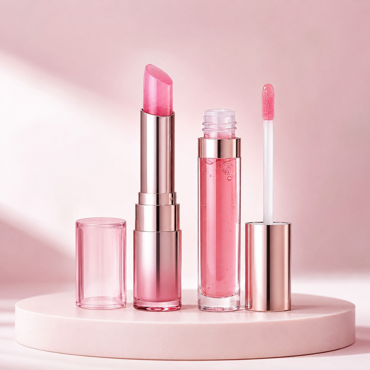 2 In 1 Crazy Girl Color Changing Lip Balm Plus Lip Oil – Hydrating Tinted Lip Care Set