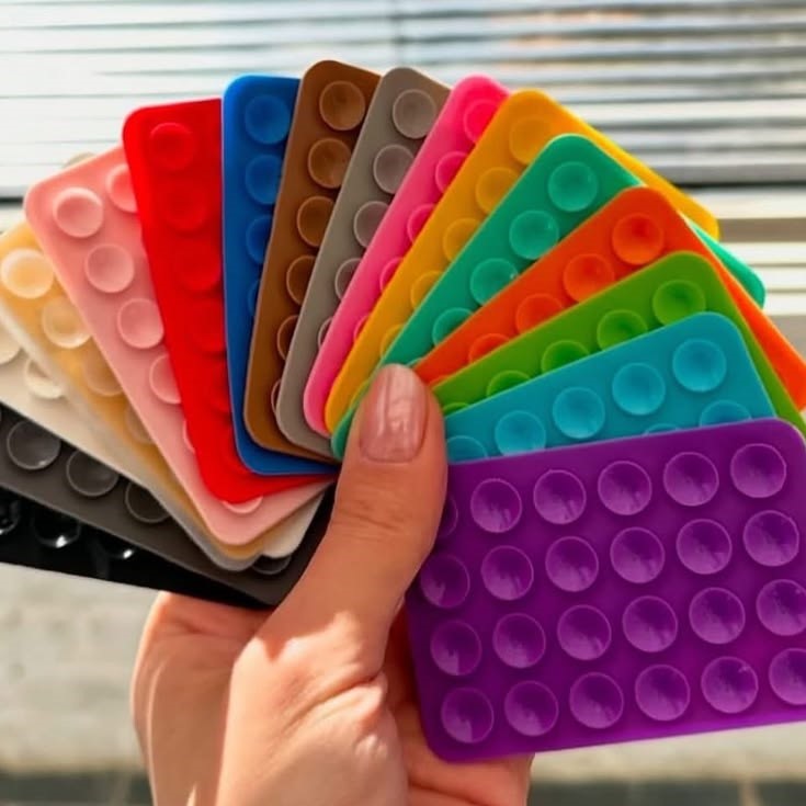Mobile Bubble Grip Silicone Suction Phone Holder – Double-Sided Hands-Free Mounting Accessory