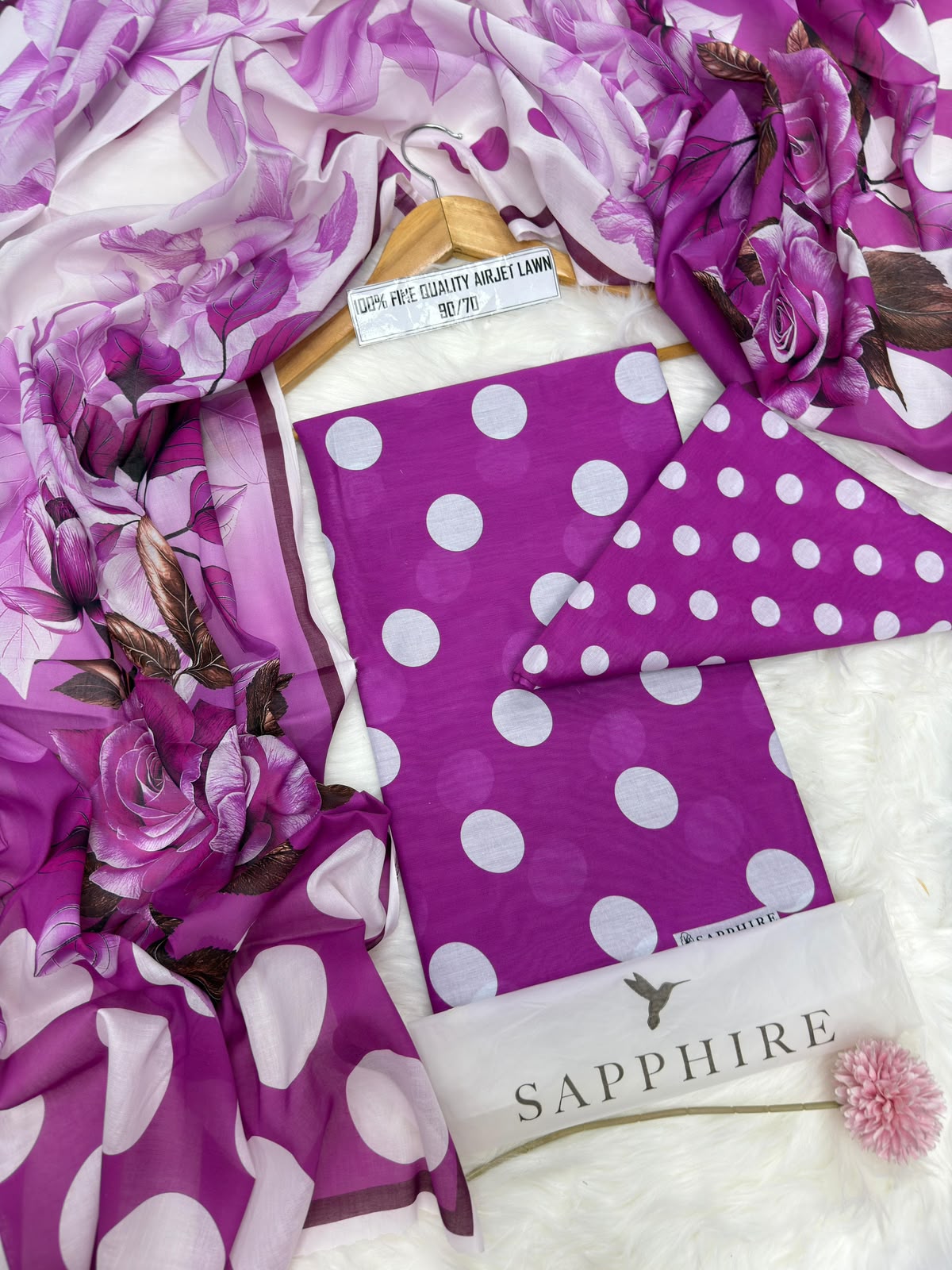 SAPPHIRE 3-Piece Printed Airjet Lawn Collection – Summer 2026 MPS2601