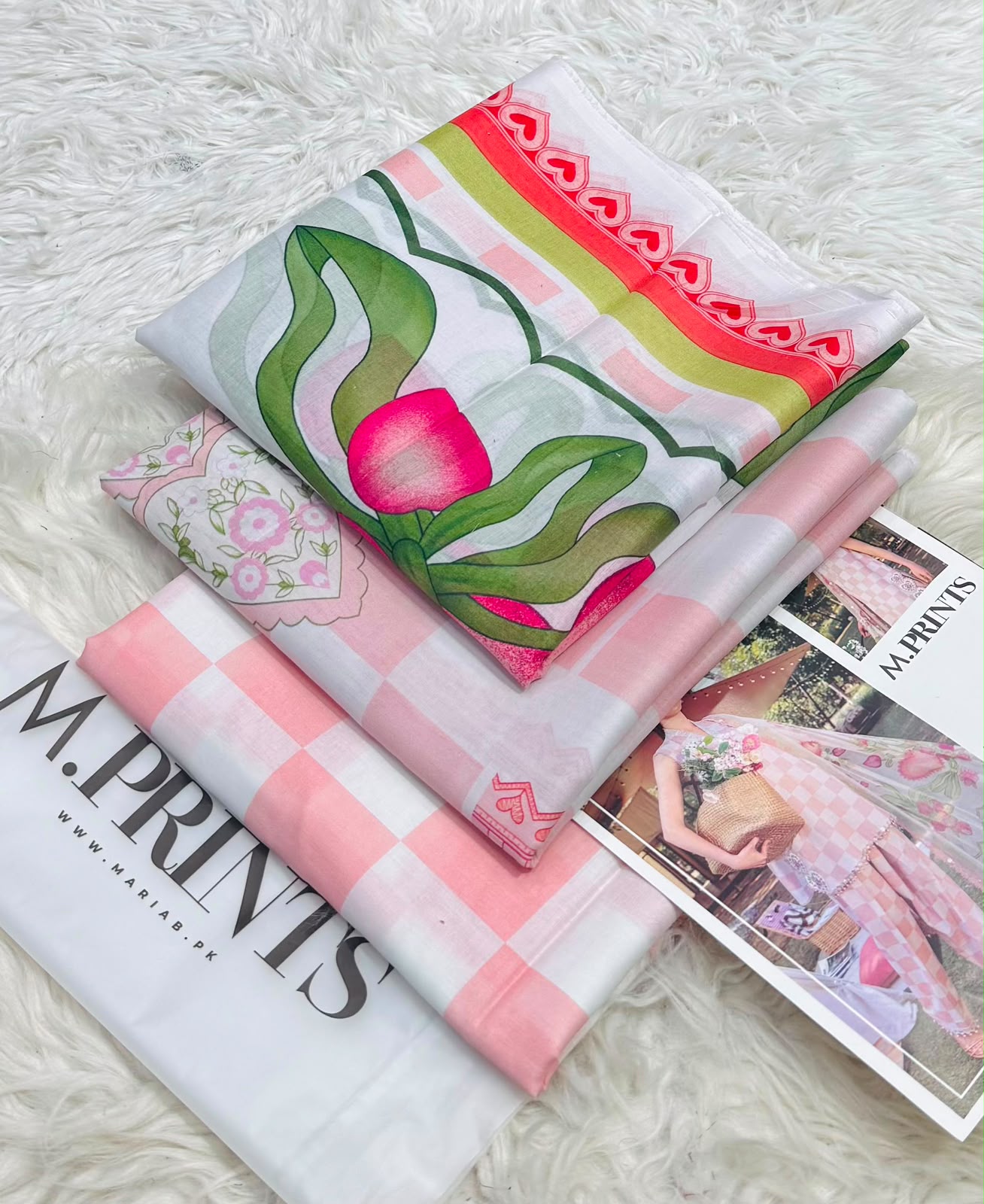 MARIA B Lawn 3-Piece Collection Volume 3 – Printed Shirt, Voile Dupatta & Cambric Trouser