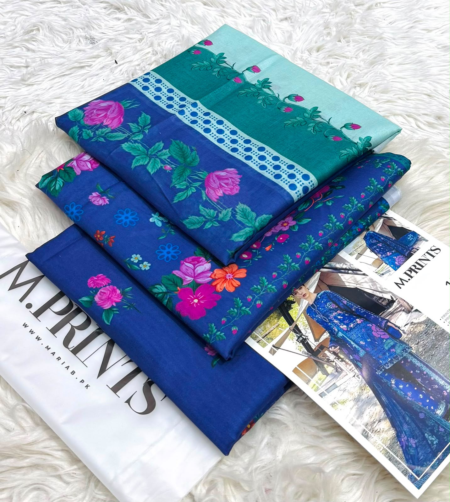 MARIA B Lawn 3-Piece Collection Volume 3 – Printed Shirt, Voile Dupatta & Cambric Trouser