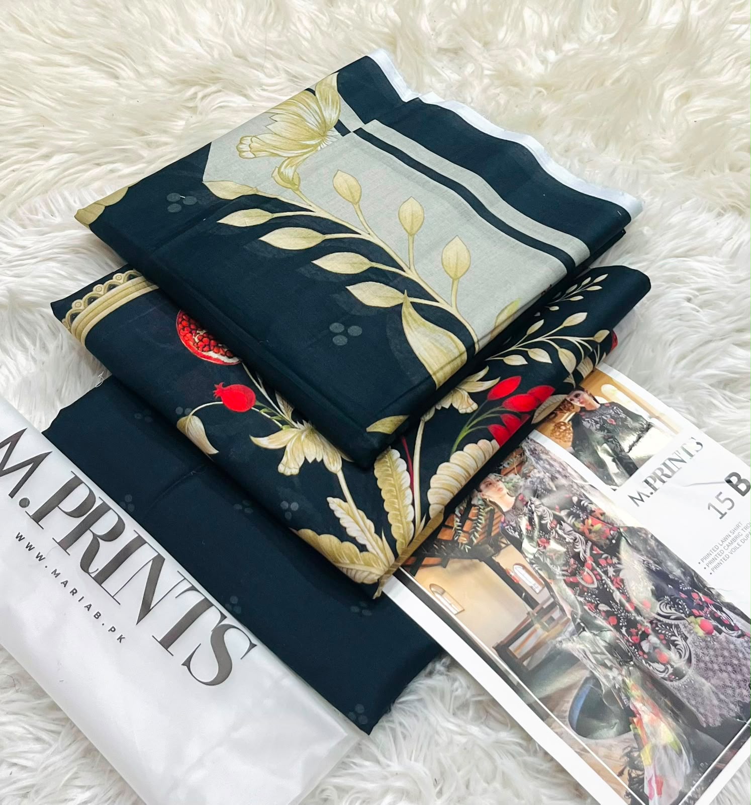 MARIA B Lawn 3-Piece Collection Volume 3 – Printed Shirt, Voile Dupatta & Cambric Trouser