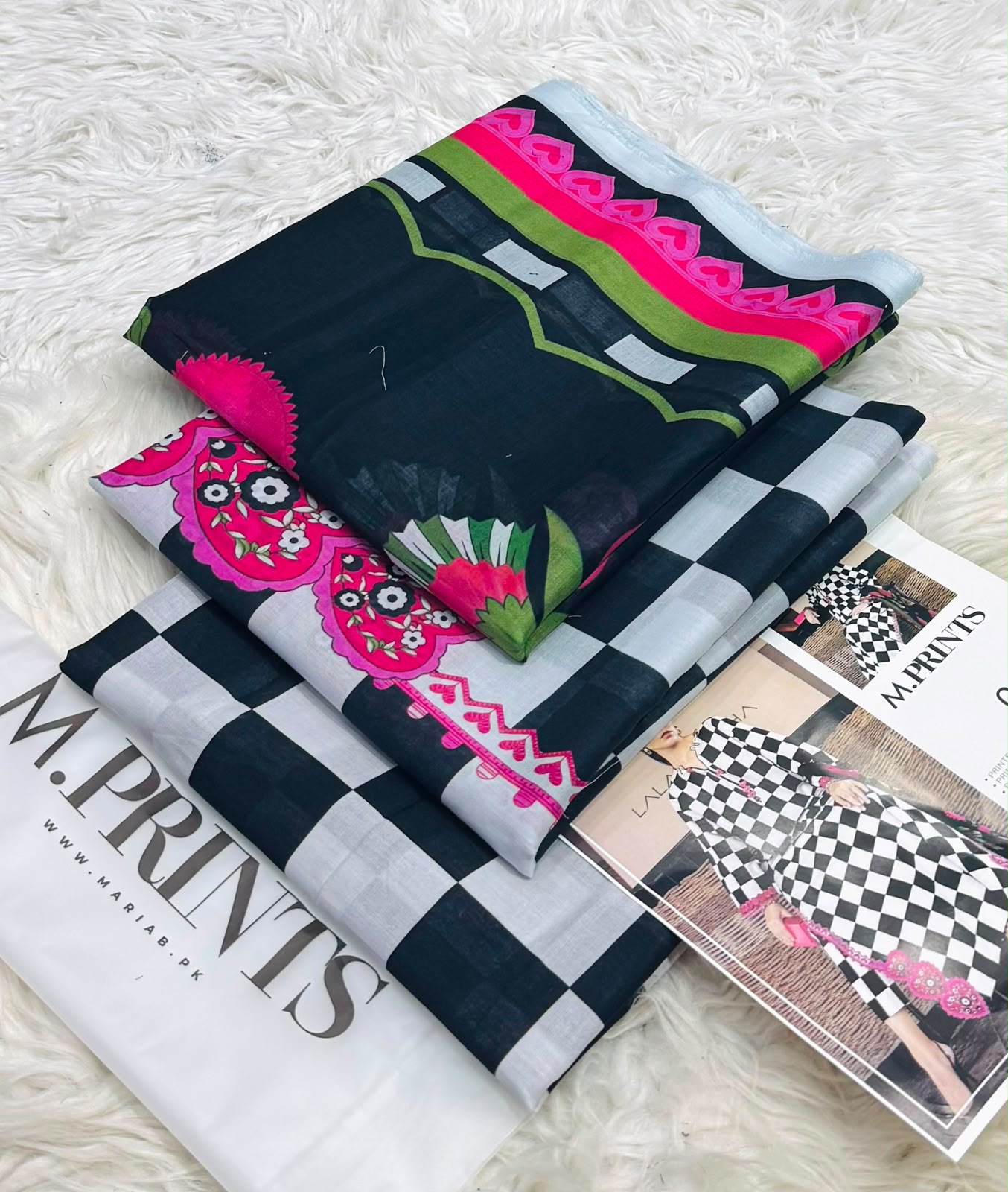 MARIA B Lawn 3-Piece Collection Volume 3 – Printed Shirt, Voile Dupatta & Cambric Trouser