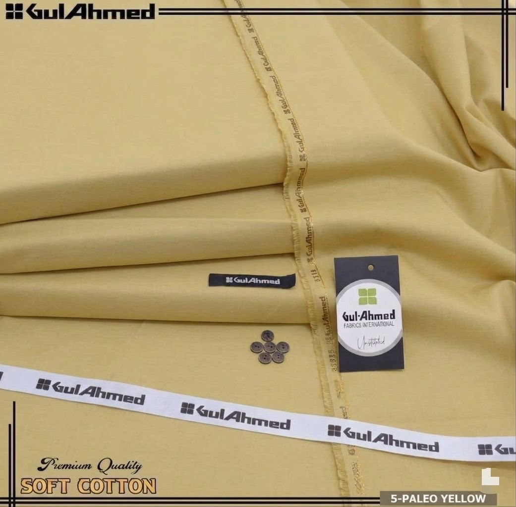 GUL AHMED Business Class Premium Egyptian Cotton – 4.5 Meter Unstitched Men's Suit