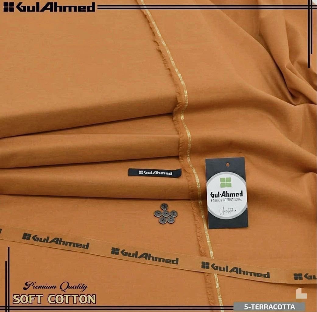 GUL AHMED Business Class Premium Egyptian Cotton – 4.5 Meter Unstitched Men's Suit