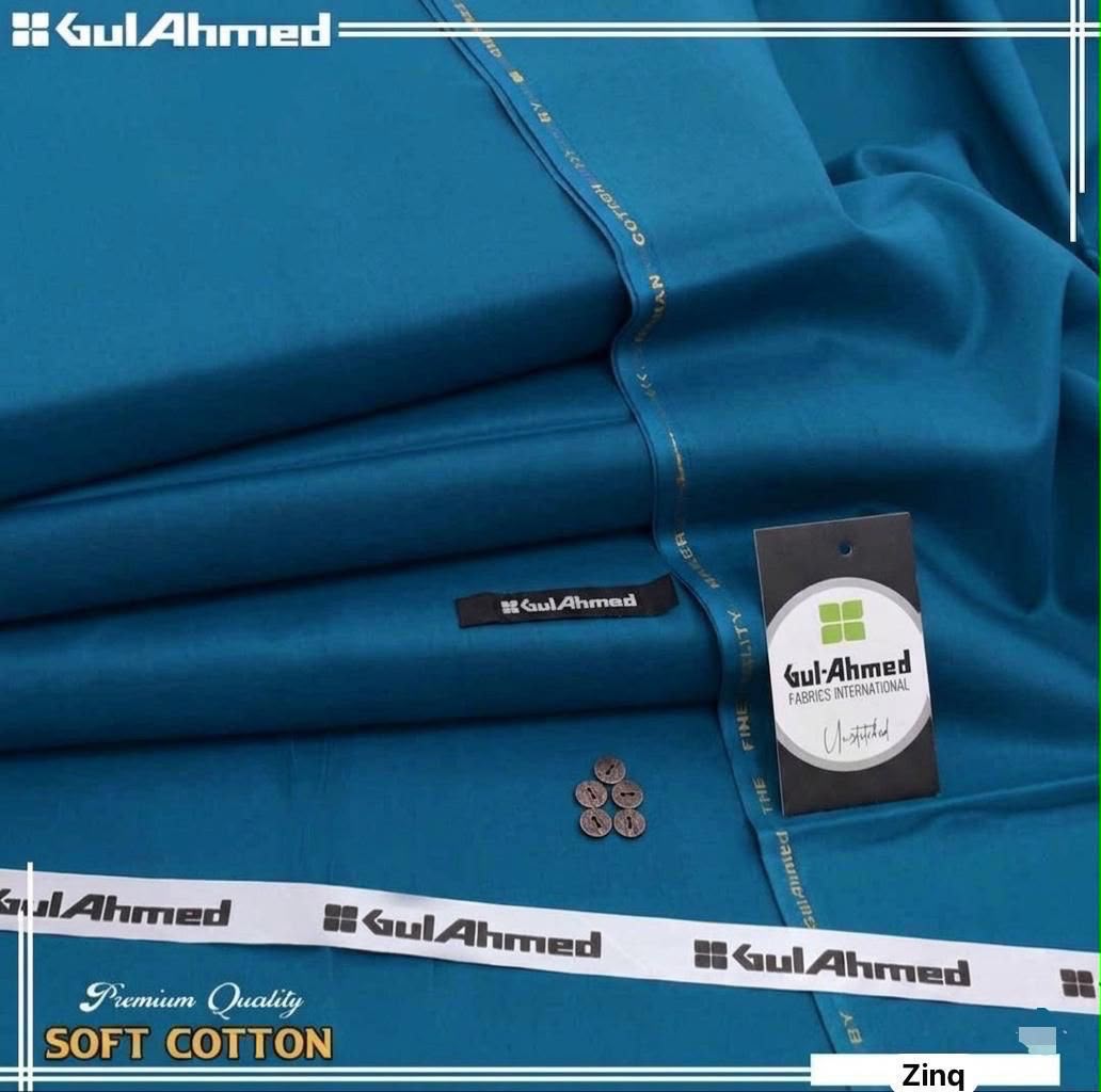 GUL AHMED Business Class Premium Egyptian Cotton – 4.5 Meter Unstitched Men's Suit