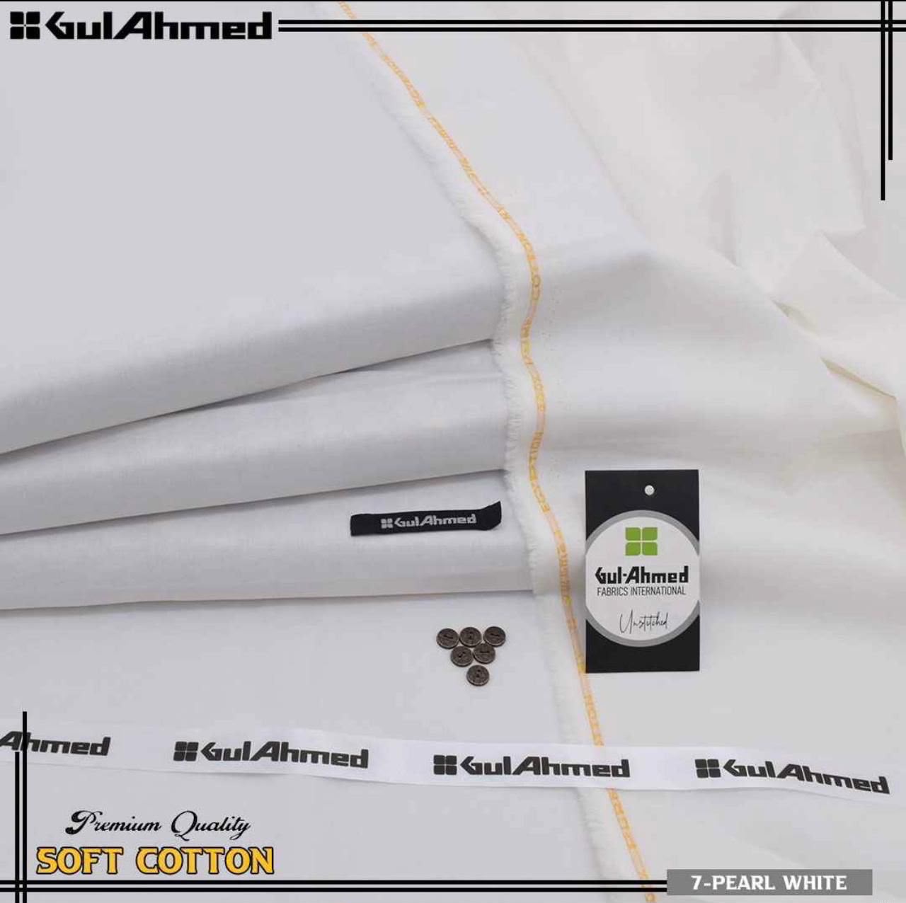 GUL AHMED Business Class Premium Egyptian Cotton – 4.5 Meter Unstitched Men's Suit