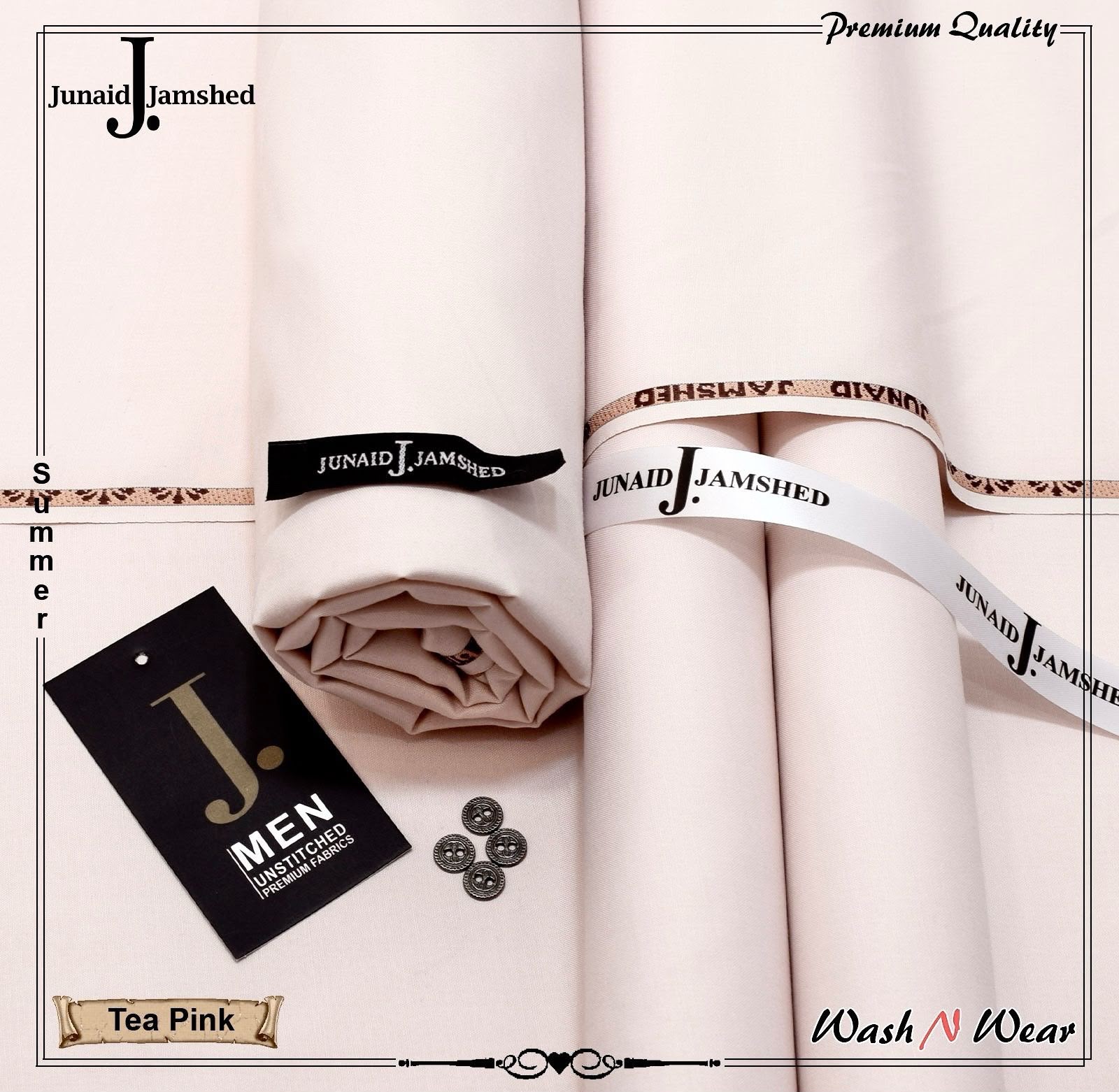 J. Junaid Jamshed Men's Super Luxury Wash & Wear – Summer Collection 2026